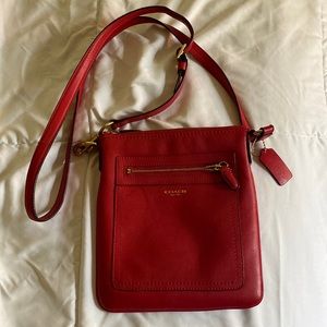 Coach purse, red! Barely used and in great condition